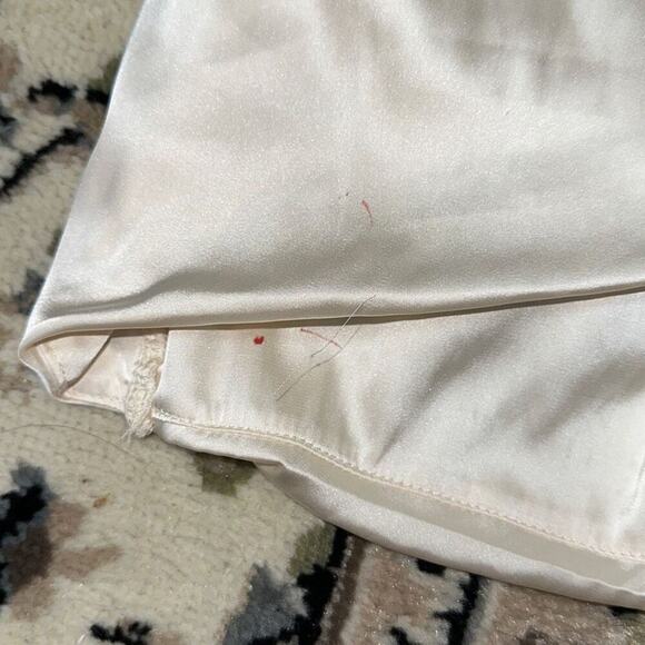 Oh Polly Halter Top Cream Satin Feel Dress | Sz 4 - Picture 5 of 9